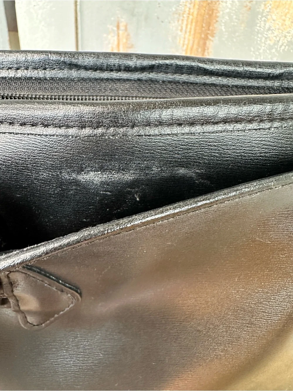 Longchamp Vintage Roseau Leather Shoulder Bag Black